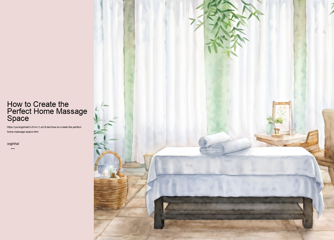 How to Create the Perfect Home Massage Space