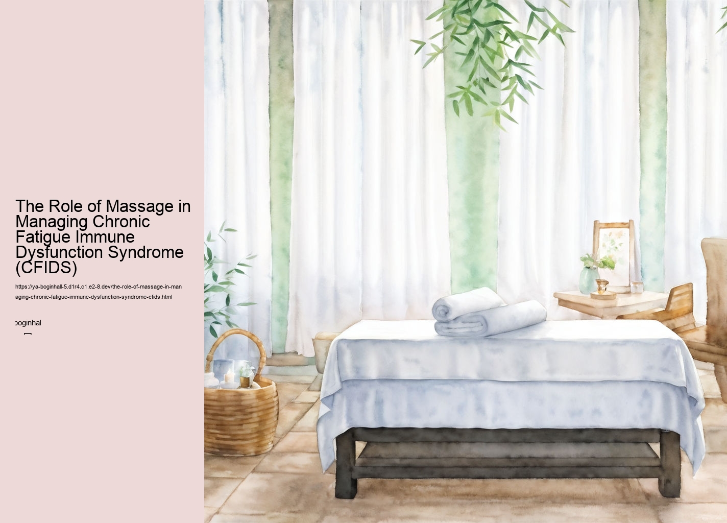 The Role of Massage in Managing Chronic Fatigue Immune Dysfunction Syndrome (CFIDS)